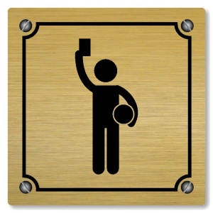 Rozhodčí, 148x148mm, zlatá, Kansas